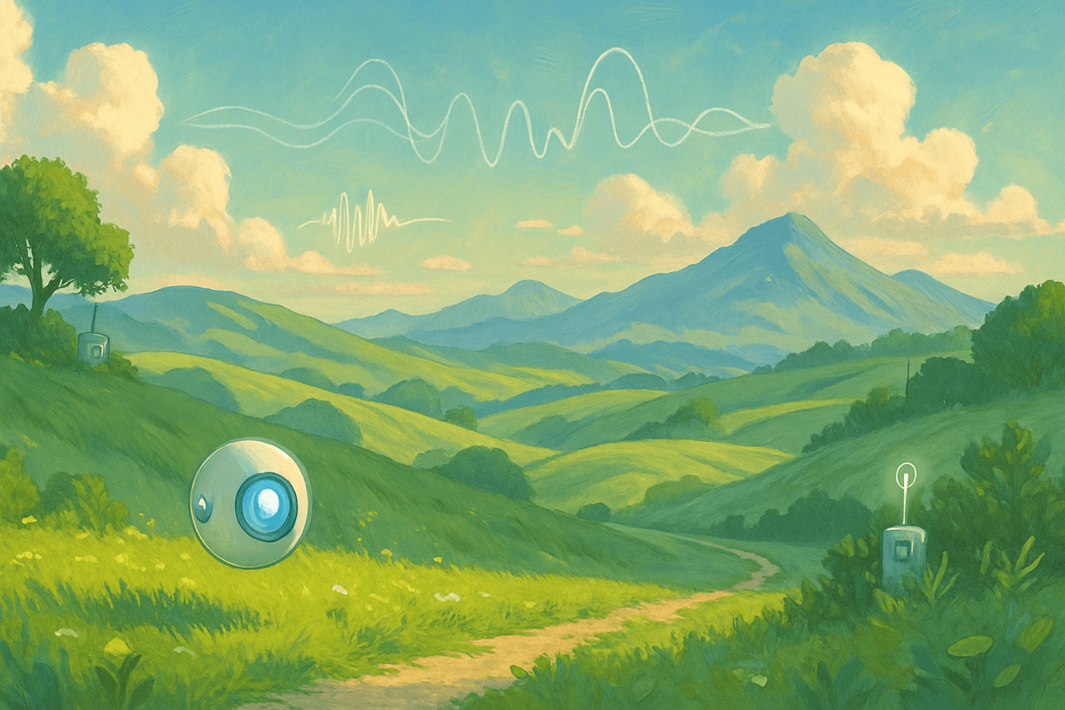 Peaceful landscape representing language immersion